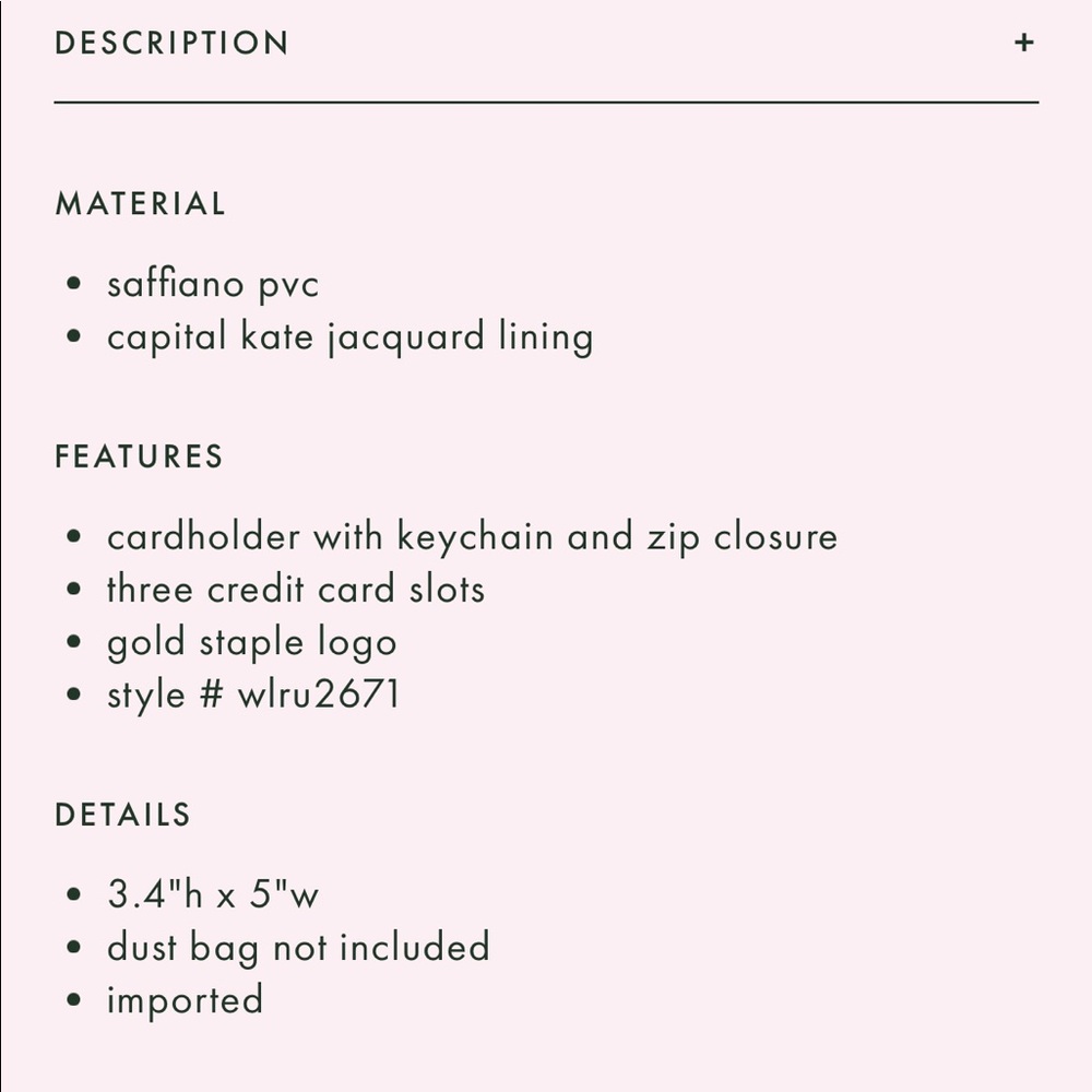 KATE SPADE Laurel way cardholder wallet/ key chain - Picture 4 of 7